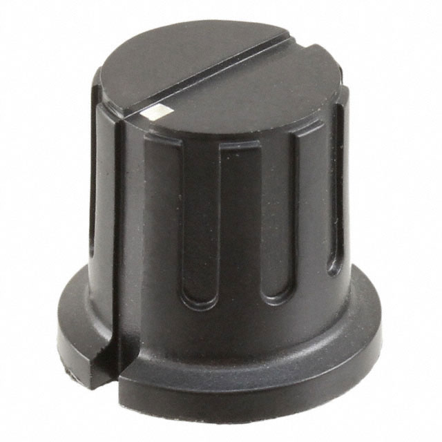 【PKX50B1/4】KNOB RIBBED W/SKIRT 0.250" PLAST